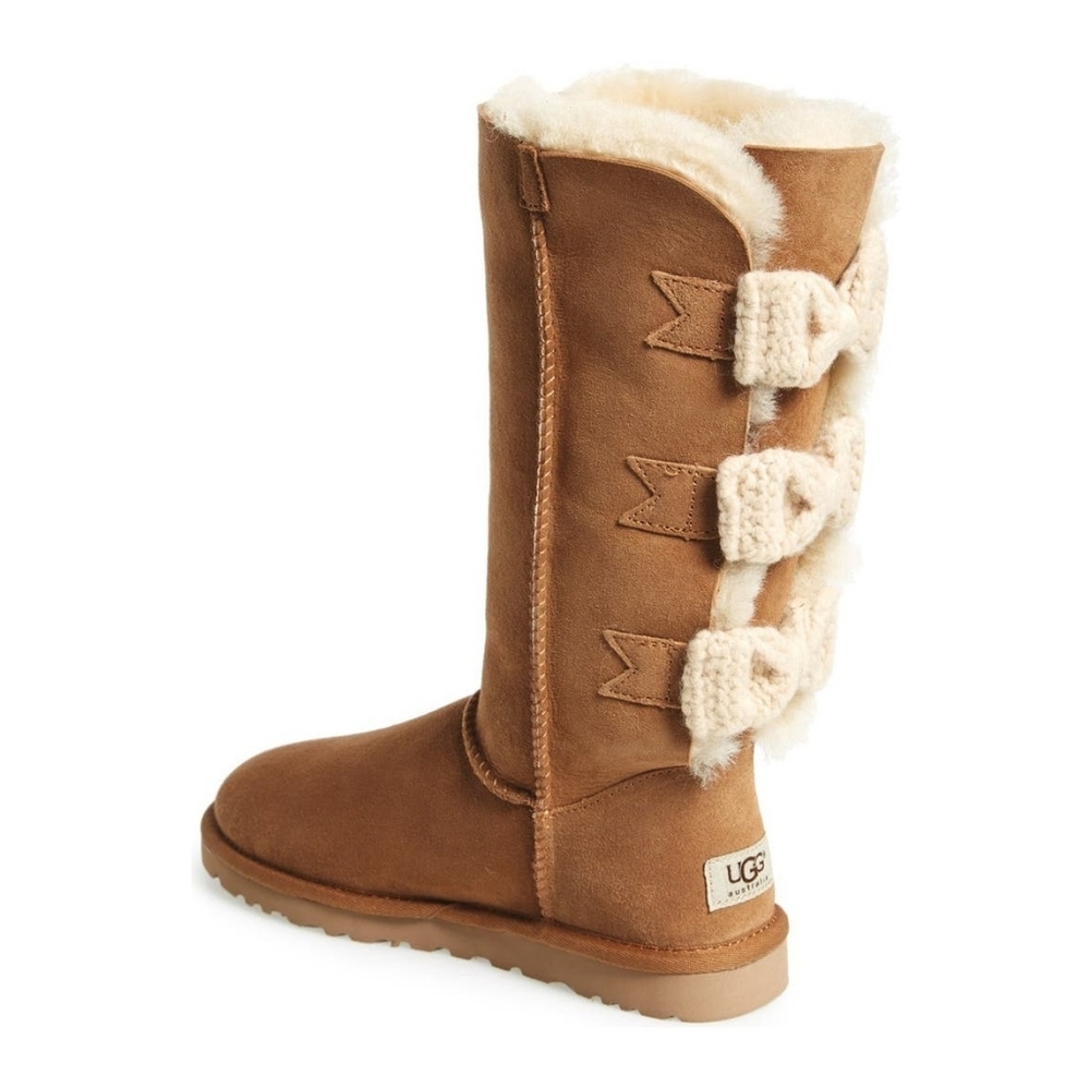 LIMITED EDITION ❗ UGG Bailey Triple Knit Bow Tall - Picture 6 of 13